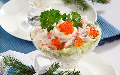 Салат с крабовым мясом