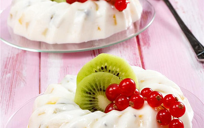 Десерт из манго и киви