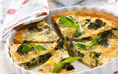 Фрацузский киш со шпинатом