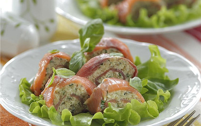 Рулетики из красной рыбы