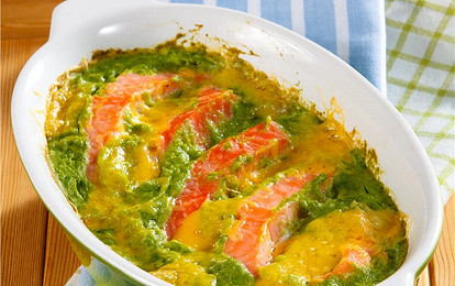 Рыба, запеченная с брокколи 