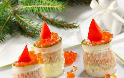 Закуска из огурцов 