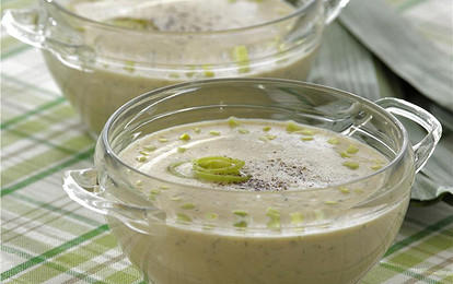 Крем-суп с луком-пореем