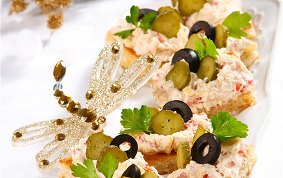 Пикантные канапе для фуршета