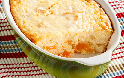 Творожно-рисовая запеканка с курагой