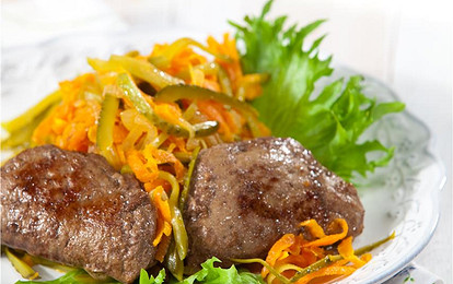 Печенка с корнишонами