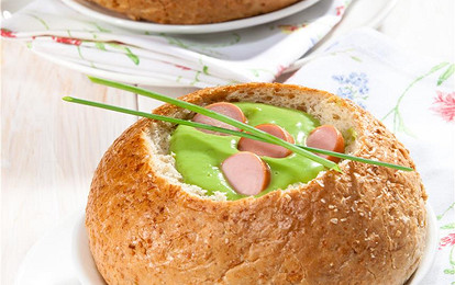 Суп-пюре в хлебе