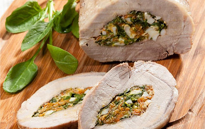 Фаршированная свинина со шпинатом