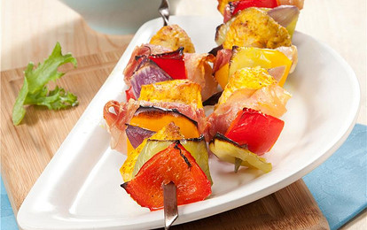 Шашлык из индейки и сладкого перца