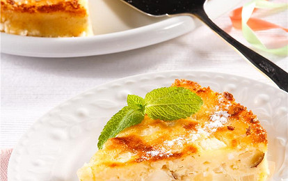 Творожная запеканка с грушами