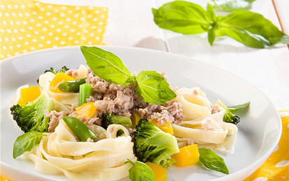 Спагетти с овощами