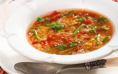 Томатный суп с кус-кусом