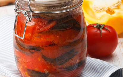 Закуска из баклажанов с томатным соком