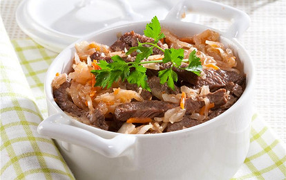 Тушеная капуста с мясом