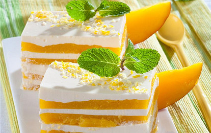 Творожный десерт с манго