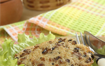 Котлетки из вермишели с грибами