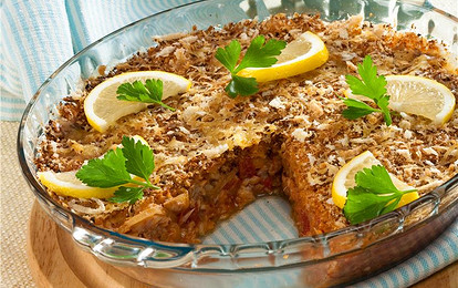 Рыбная запеканка с овощами и сыром