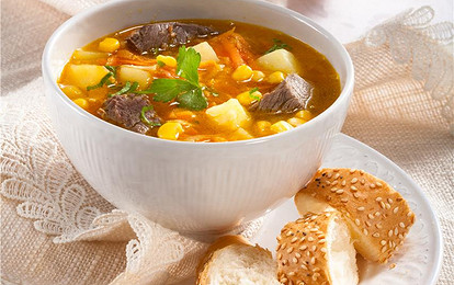 Суп картофельный с кукурузой