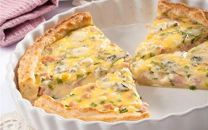 Пирог с ветчинно-сырной начинкой