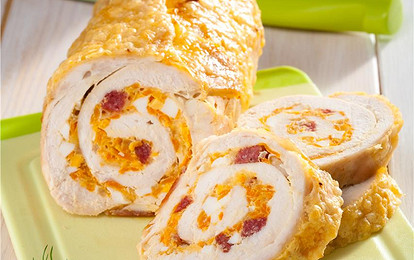 Куриный рулет с колбасой