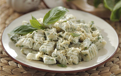 Ленивые вареники с базиликом и петрушкой