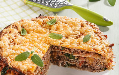 Острая лазанья из блинчиков