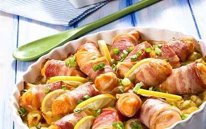 Рыбная запеканка с овощами и макаронами