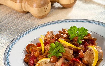 Грибное рагу со свининой