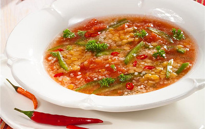 Томатный суп с кускусом