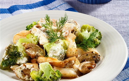 Рагу с рыбным филе и грибами