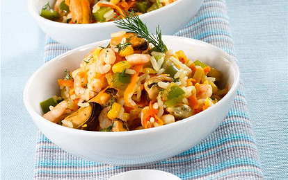 Рис с морепродуктами