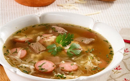 Щи по-грузински с сулугуни