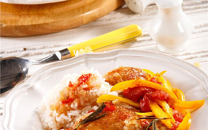 Куриные ножки со сладким перцем