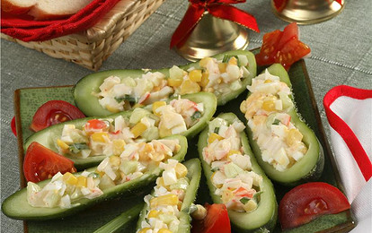 Закуска из огурцов “Новогодняя елочка”