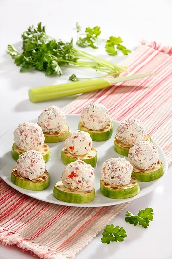 Цуккини с творогом и перцем