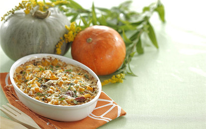 Свинина с тыквой и грибами