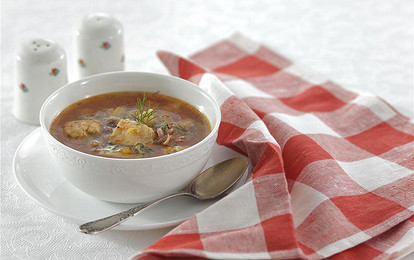 Суп из морепродуктов и филе белой рыбы