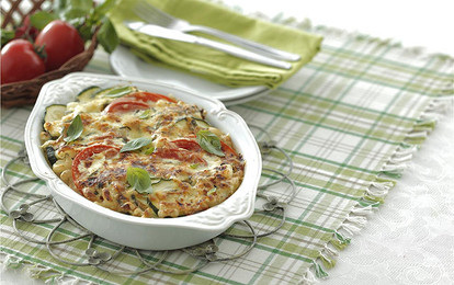 Кабачки, запеченные с макаронами