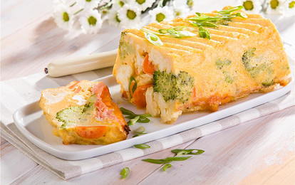 Запеканка с брокколи и форелью