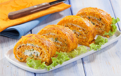 Морковный рулет