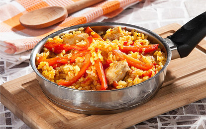 Паэлья с индейкой и овощами