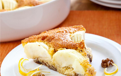 Яблочный пирог с орехами