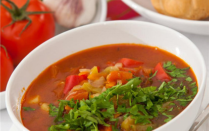 Густой суп с говядиной