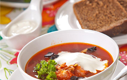 Борщ  с черносливом