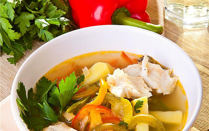 Рыбный суп со сладким перцем