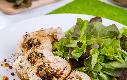 Куриное филе с грибами