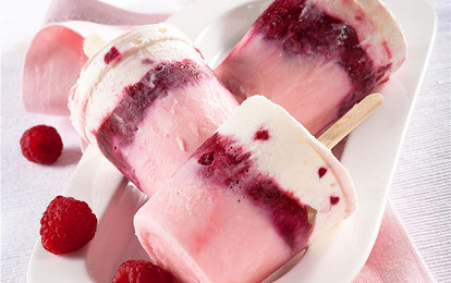 Домашнее эскимо с малиной