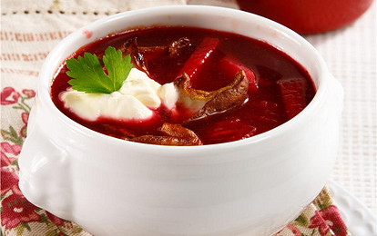 Борщ с грибами