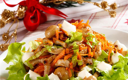 Салат из свинины с морковью по-корейски