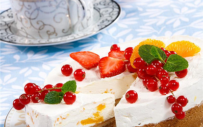 Апельсиновый торт из печенья